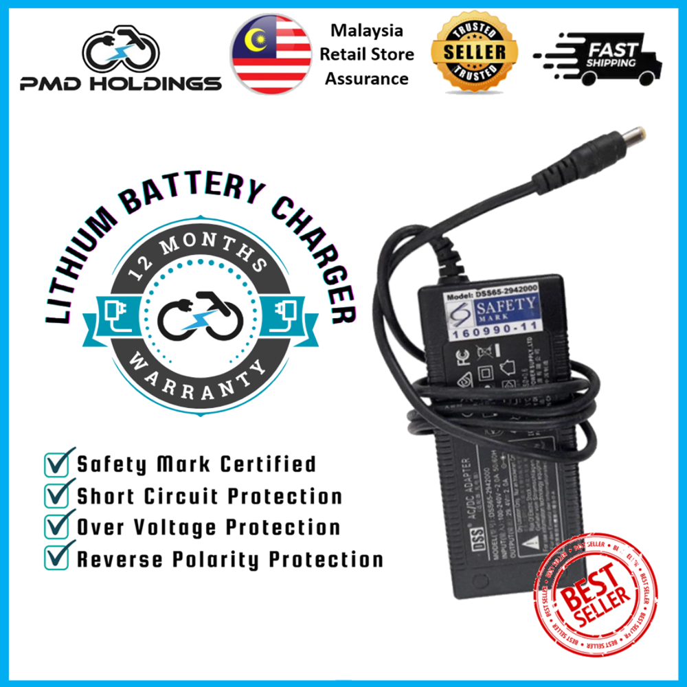 [รับประกัน 12 เดือน] เครื่องชาร์จแบตเตอรี่ E-TWOW มือสองสําหรับ 24V 33V Eco Master Zoom Booster Plus