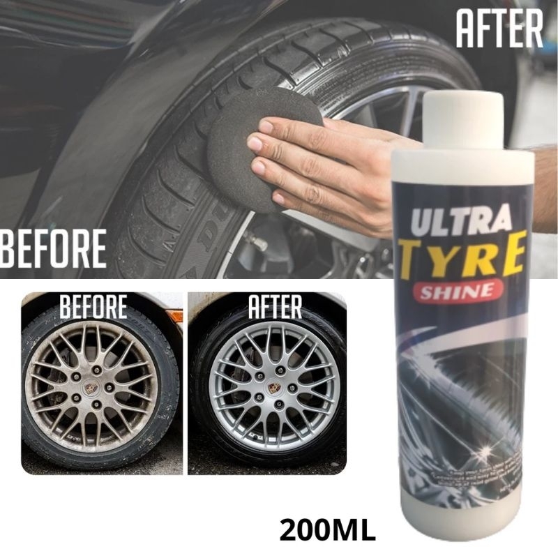 รถ Tyre Leather Dashboard Seat Bumper Tyre Wax Shine Polish Dressing Ultra Tyre Shine
