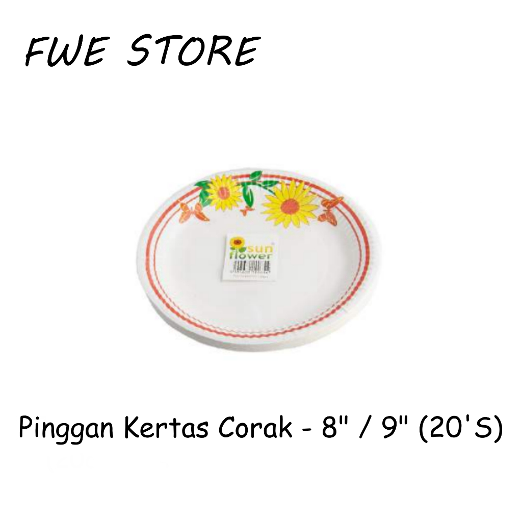Party Plate / Paper Plate / Pinggan Kertas Corak - 8" / 9" (20S)