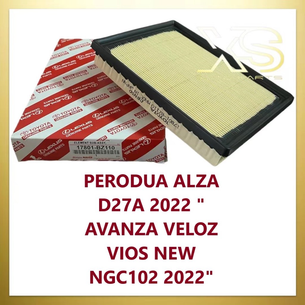 Toyota AIR FILTER TOYOTA AVANZA VELOZ 2022 !! Vios NEW 2022 NGC102 / ALZA 2022 D27A 17801-BZ110