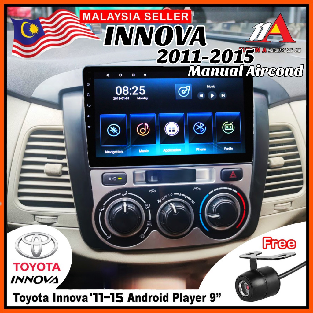 Toyota Innova 11-15 Quad Core 9 "หน้าจอ IPS เครื่องเล่น Android รถมัลติมีเดีย Waze Youtube Hotspot 9
