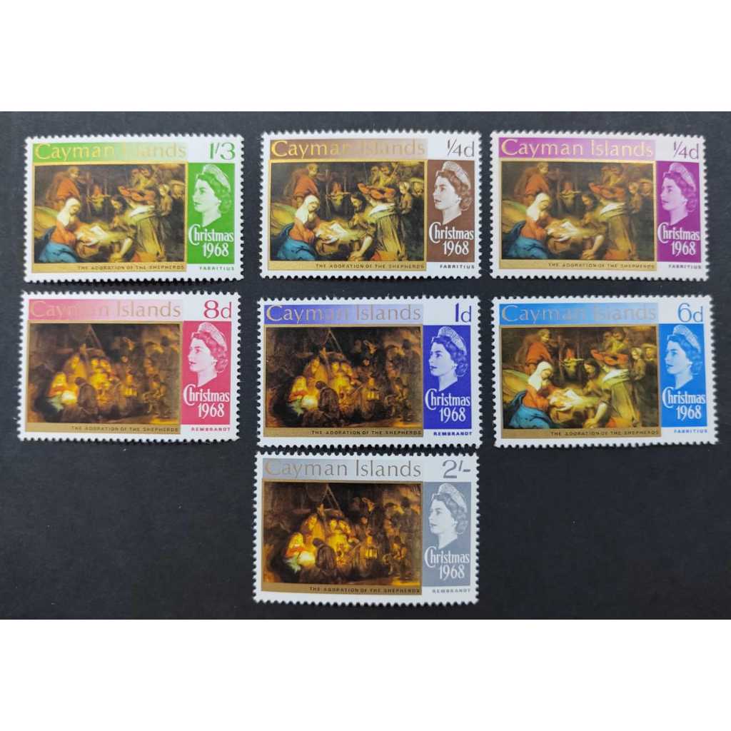 Cayman Islands, 1968 Christmas - ภาพวาด, MINT, COMPLETE SET