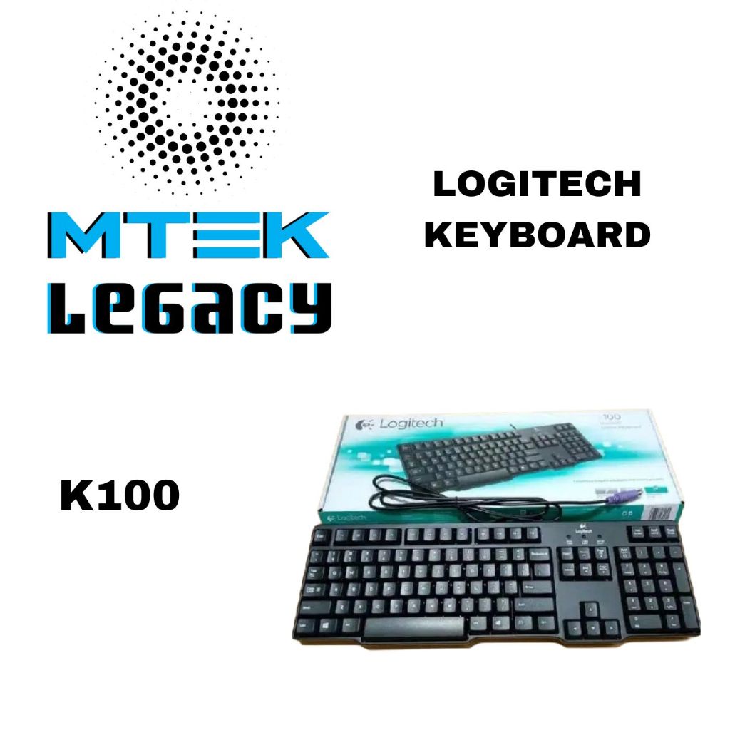 Logitech CLASSIC KEYBOARD K100 PS2 - สีดํา