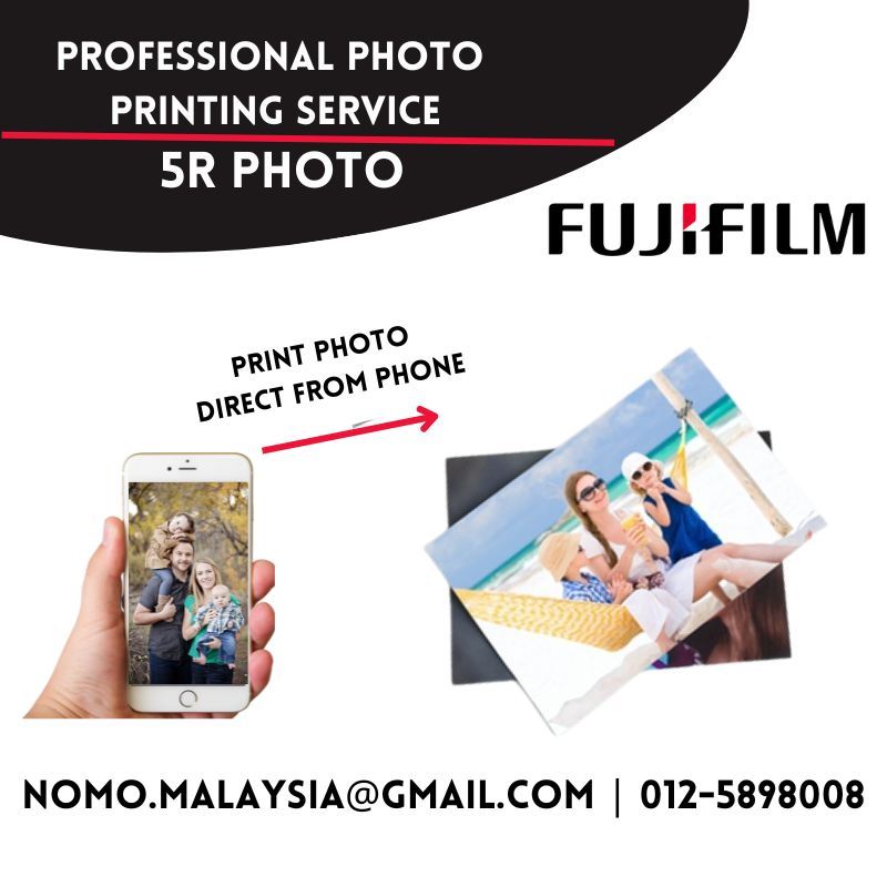 การพิมพ์ภาพถ่าย 5R พิมพ์ภาพถ่ายโดยตรงจากโทรศัพท์พิมพ์ภาพออนไลน์/ Cuci Gambar direct Dari Handset ( 5