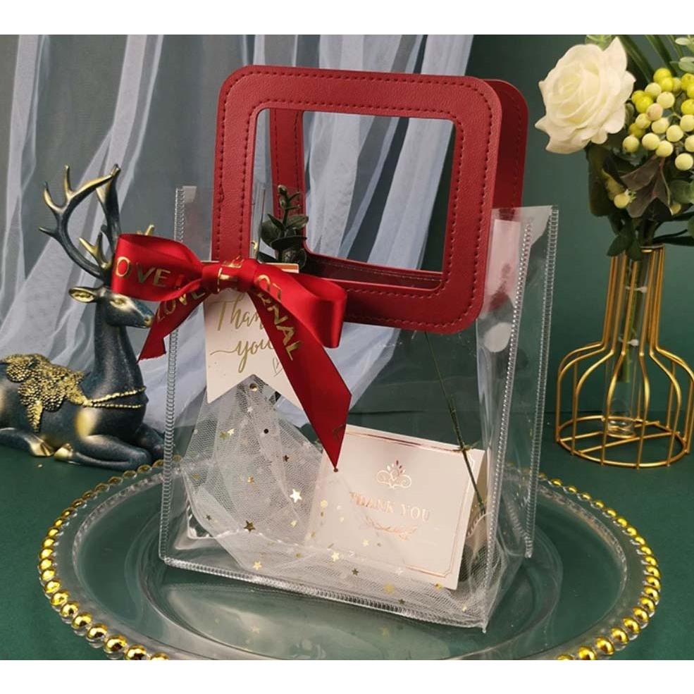 Transparent PP Gift Packaging | Christmas Gift Bags Packing Box | Plastic Material Transparent Packa