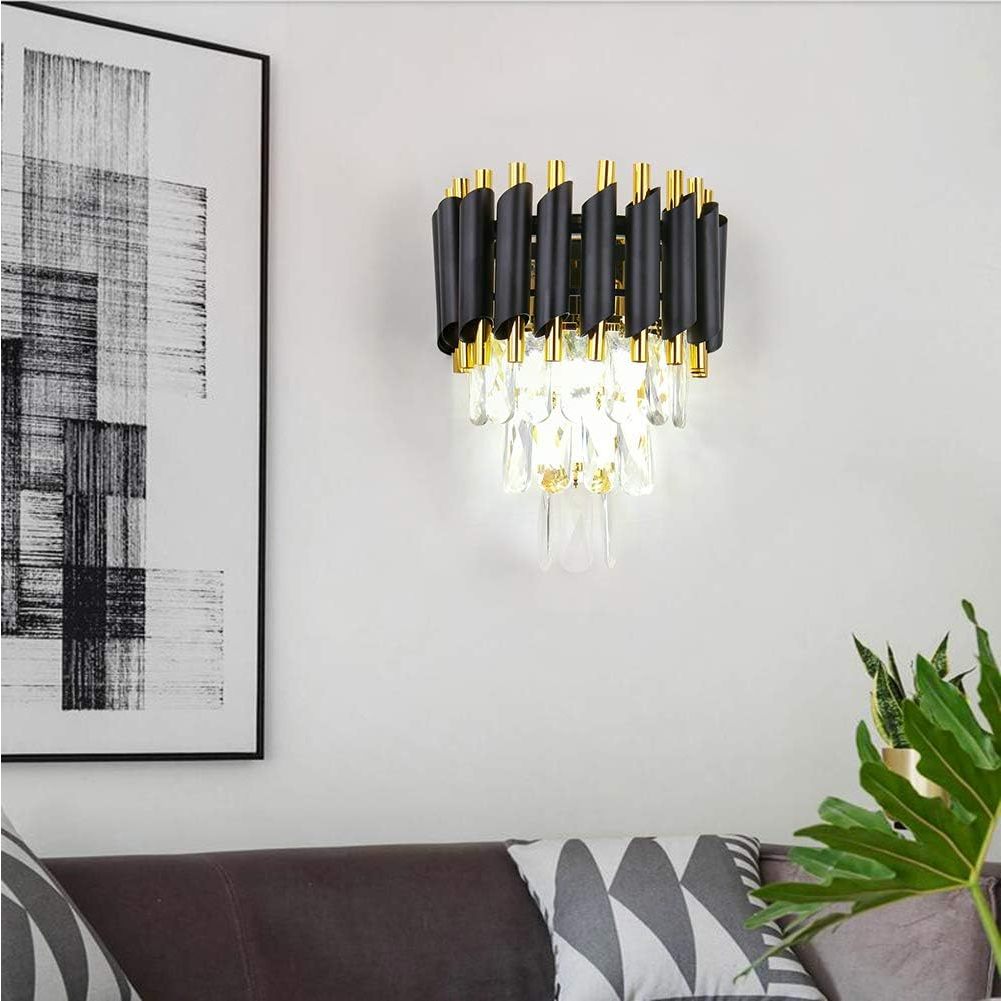 Moden & Mewah Lampu Hiasan Dinding LED Kristal Luxury ตกแต่งไฟผนัง LED โคมไฟระย้าคริสตัล
