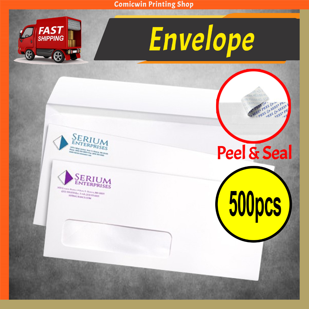 การพิมพ์ซองจดหมาย (9.5 x 4.5 นิ้ว / ขนาด A4) Make Printing, A4 Envelope, Company Envelope, Letterhea