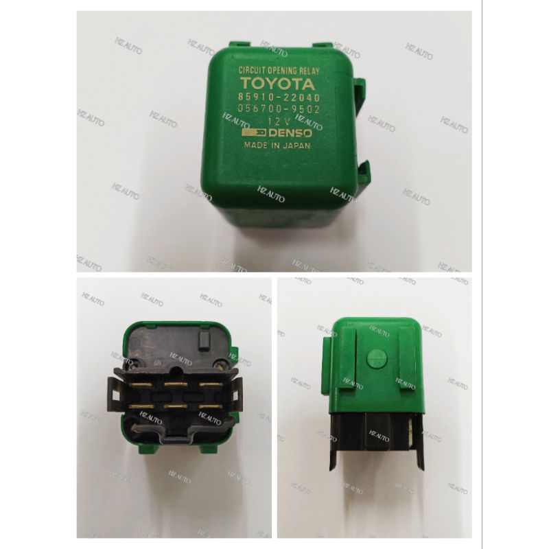 TOYOTA DENSO RELAY 6PIN 12V 056700-9502 / 85910-22040 CIRCUIT OPENING RELAY