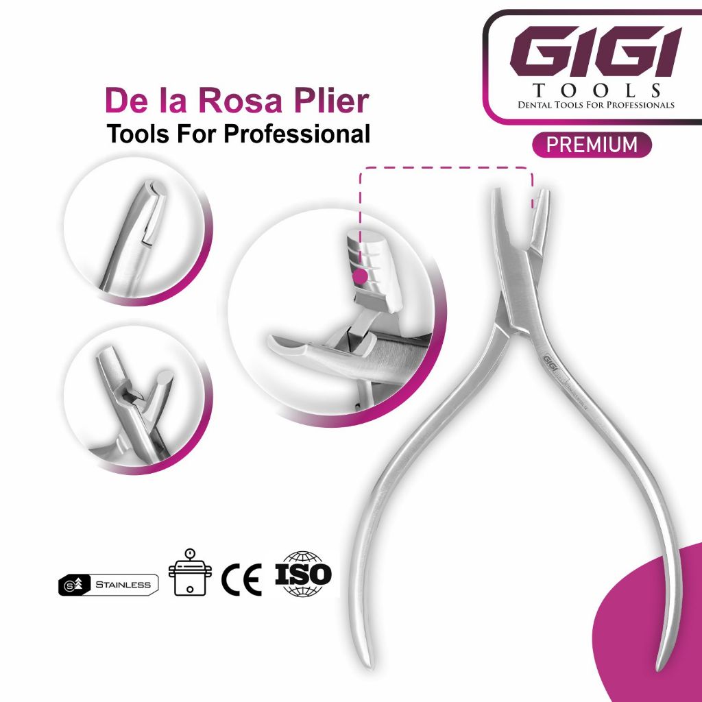 GIGI TOOLS Ortho De La Rosa Plier การปรับดัดลวดสแตนเลสอัตโนมัติเต็มรูปแบบ
