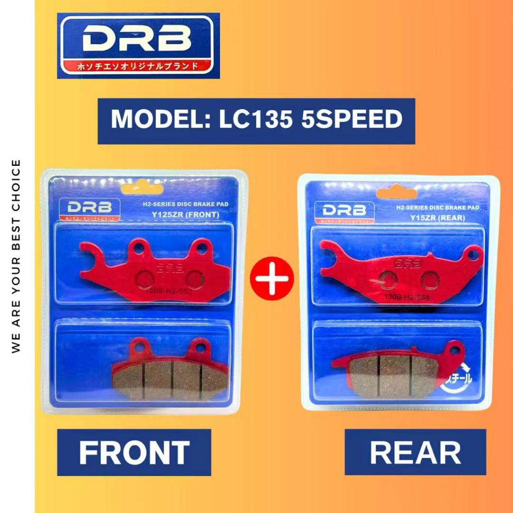 LC135 LC135 V1 V2 V3 V4 V5 V6 V7 V8 LC135 ( 5SPEED ) YAMAHA DISC BRAKE PAD DRB H2-SERIES FRONT & REA