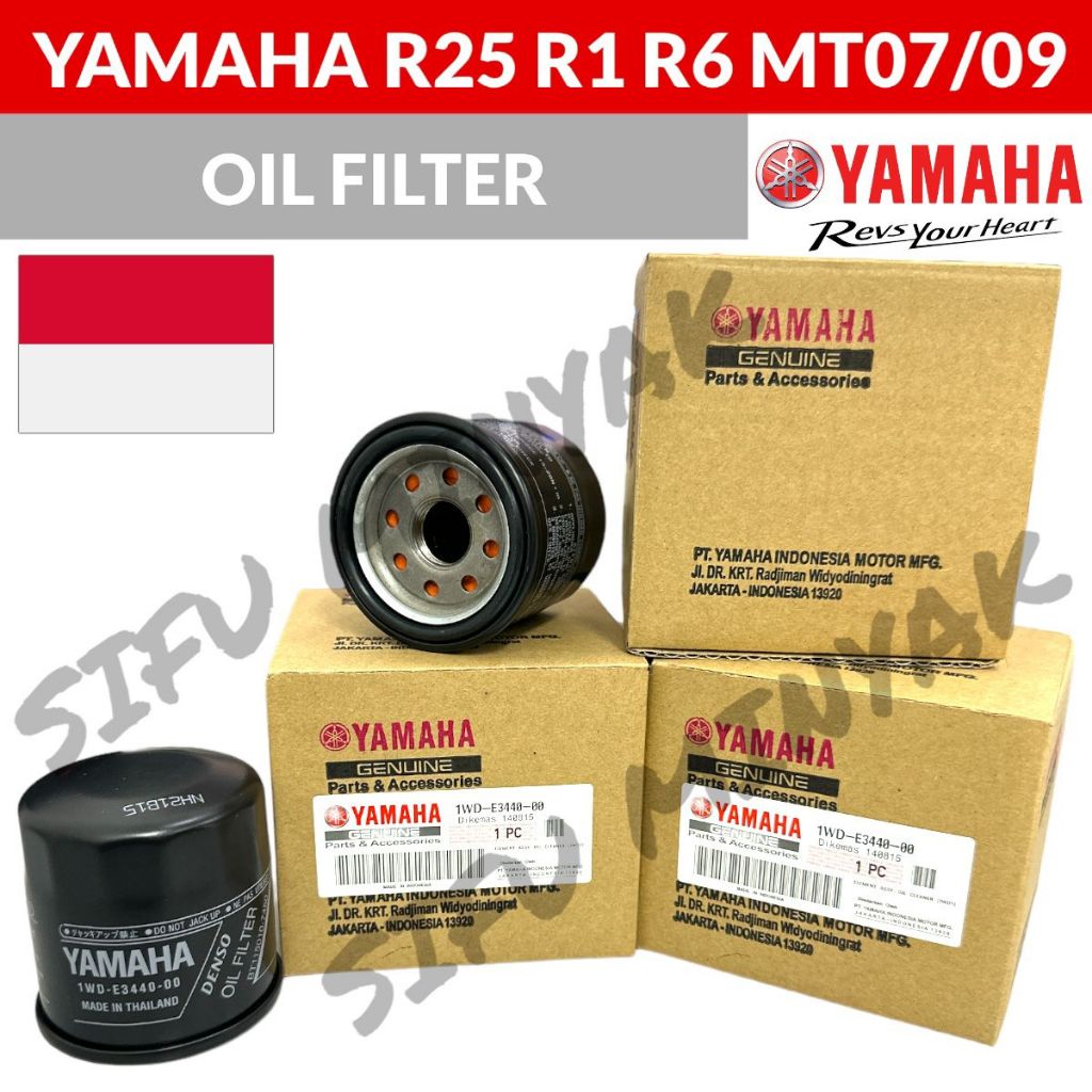 YAMAHA กรองน้ํามันเครื่อง ELEMENT R25 R1 R6 XJ6 MT07 MT09 MT25 BIG BIKE รถจักรยานยนต์กรองน้ํามัน