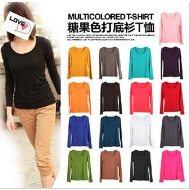 เสื้อยืดแขนยาวหลากสี Modal 13357