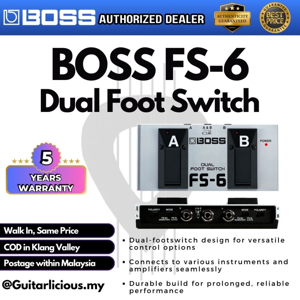 BOSS FS-6 สวิตช์เท้าคู่ (FS6 / FS 6 )