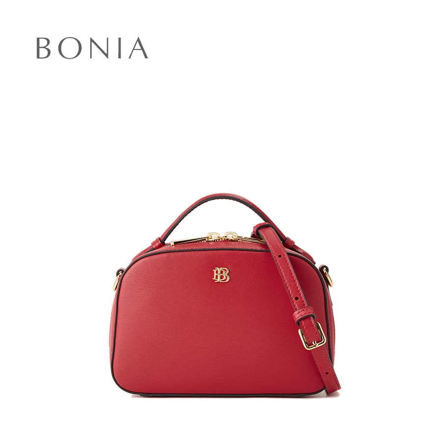 Bonia Artisan กระเป๋าสะพายข้าง ขนาดเล็ก สีแดง Elle
