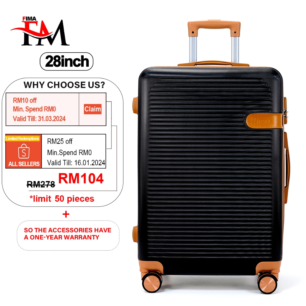 FIMA 28 นิ้วกระเป๋าเดินทางกระเป๋าเดินทางกระเป๋าเดินทางน้ําหนักเบาเป็นพิเศษ (28") กระเป๋าเดินทาง Baga