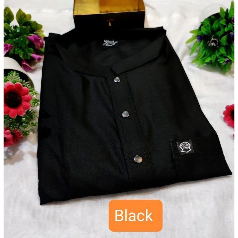 Kurta big size 3xl-6xl สีดํา
