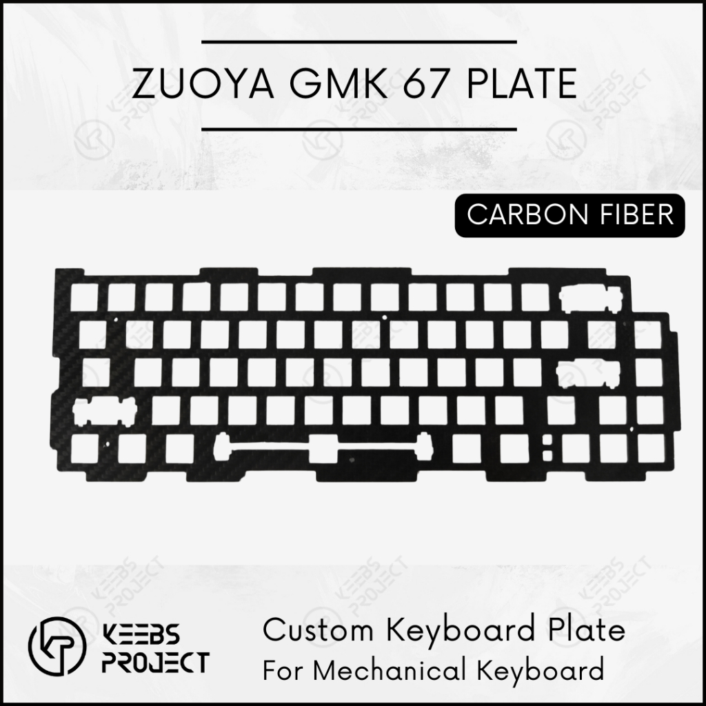 ZUOYA GMK 67 FR4 / POM / CARBON FIBER / BRASS / แผ่น ALUMINIUM สําหรับคีย์บอร์ดแบบกลไก