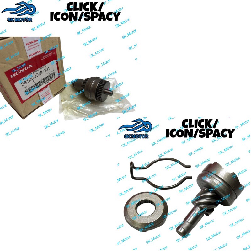 Honda CLICK / ICON / SPACY Gear Starter Pinion Assy 28120-KVB-901 Gear Kick Starter