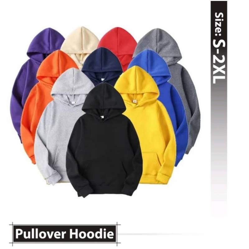 ผู้หญิงแขนยาว Hooded Non Zip Hoodies หลวม Fit Unisex Pullover Hoodies (S-XXL)