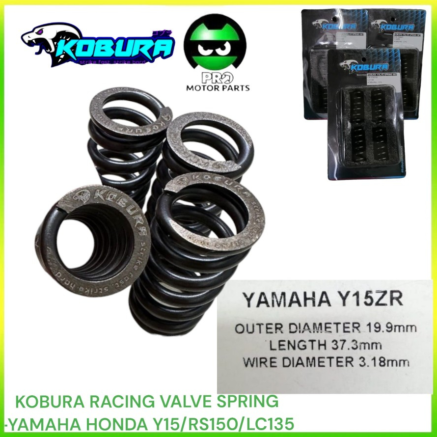 KOBURA RACING VALVE SPRING SET LC135 V1-V8 / Y15V1 V2 / FZ150 / RS150 & RSX 150 4 VALVE BIKE RACING 