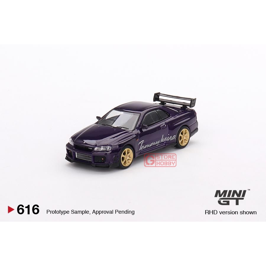 MINI GT 1/64 616 NISSAN SKYLINE GT-R (R34) TOMMYKAIRA RZ MIDNIGHT PURPLE