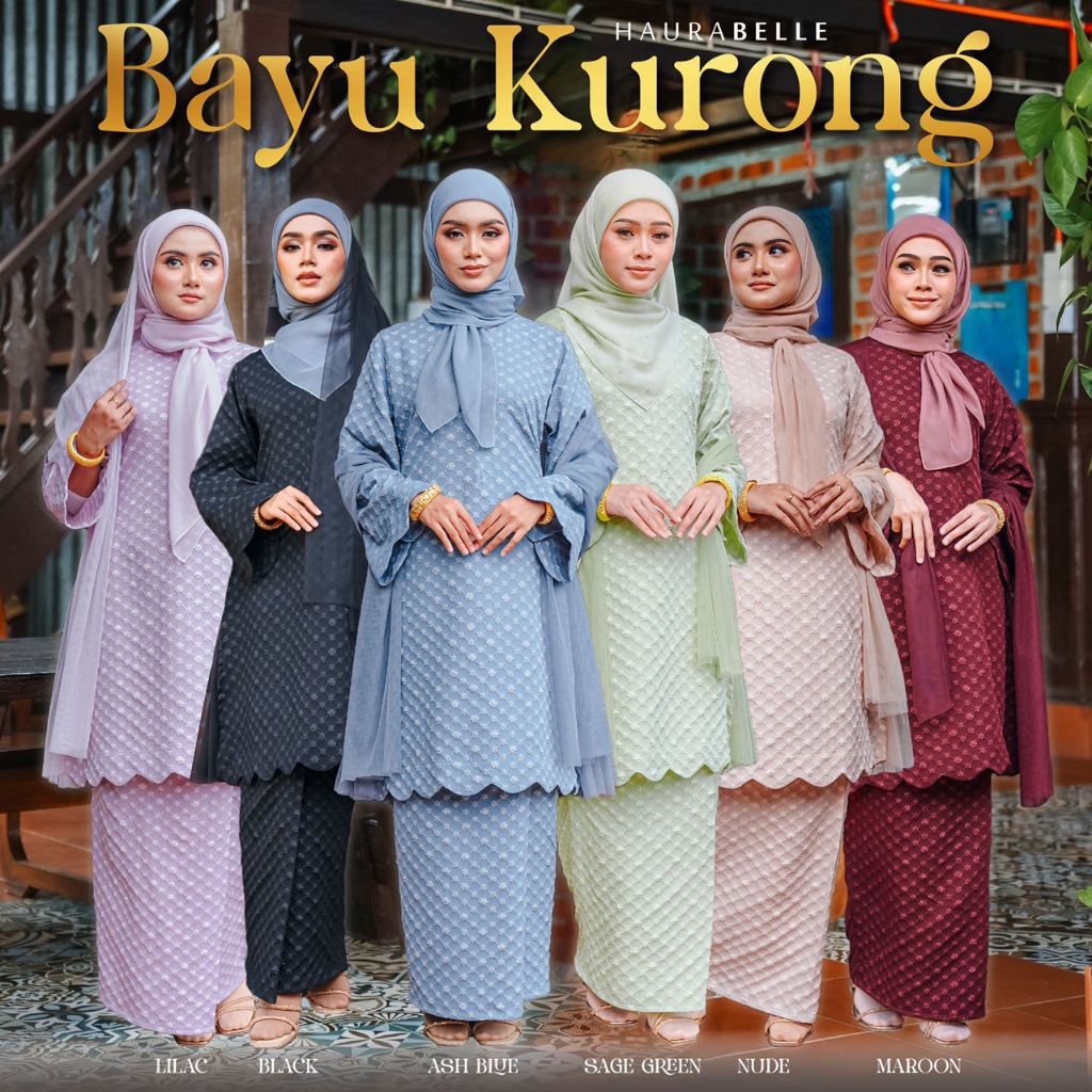 Bayu Kurong Hurabelle Baju Raya 2024 Viral Baju Kurung Klasik