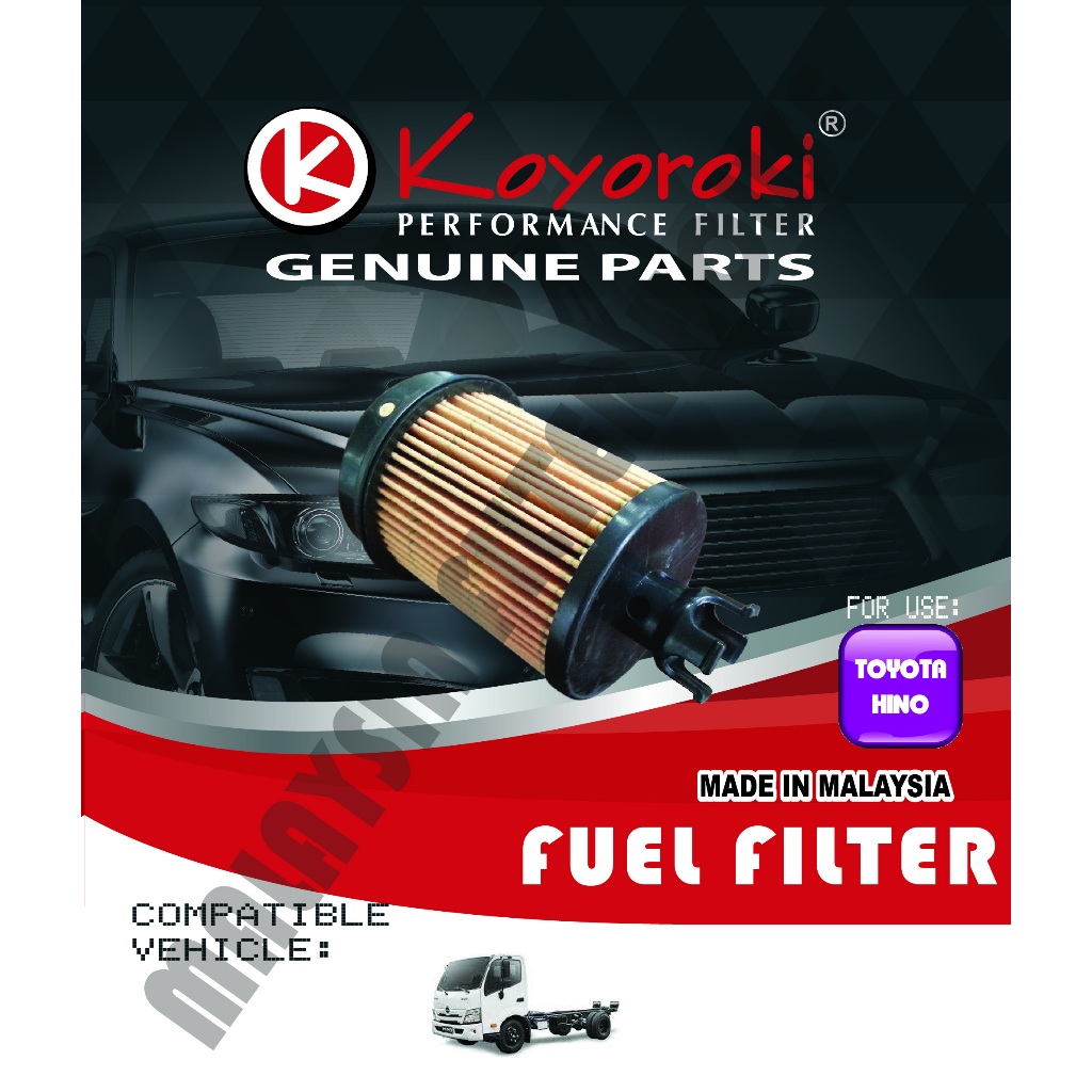 HINO DUTRO(XZU700,XZU720) 300 SERIES(XZU710R) PENAPIS FUEL FILTER RHN-78090-FU 23304-78090