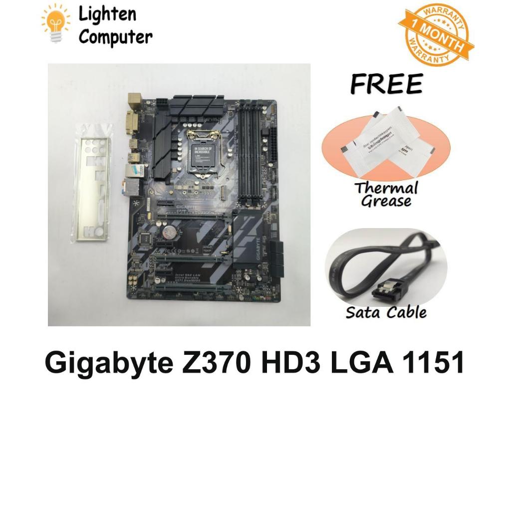 เมนบอร์ดUSED Gigabyte Z370 HD3 | Z370 | แอลจีเอ 1151 | Intel รุ่นที่ 9 | เอทีเอ็กซ์