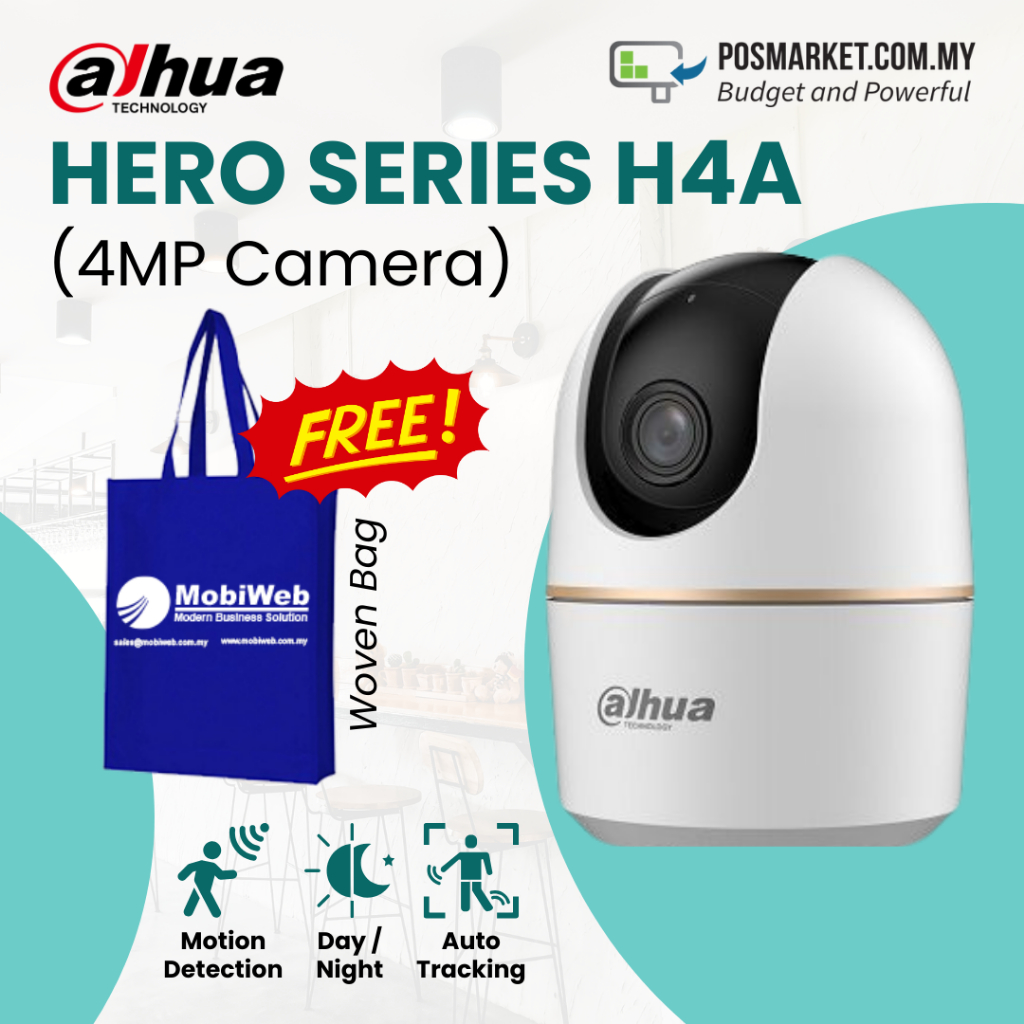 Dahua Hero Series H4A 4MP กล้องวงจรปิดไร้สาย IP ตรวจจับการเคลื่อนไหว