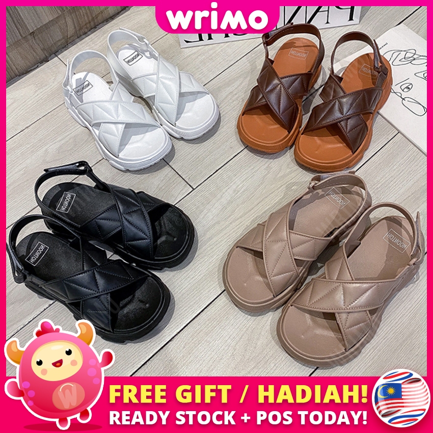 WILO Trixime รองเท้าแตะผู้หญิงรองเท้ารองเท้าแตะแบน Lady ผู้หญิงแตะ Kasut Wanita Lava Casual ks16586