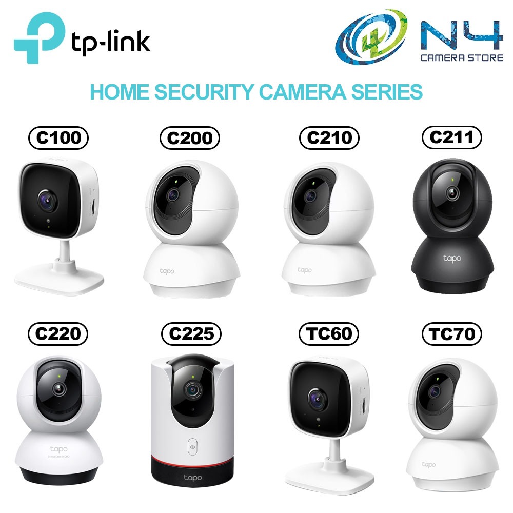 Tp-link Tapo C100 C200 C210 C211 C212 C220 C225 TC60 TC70 TC71 Pan Tilt Wireless Wifi Home Security 