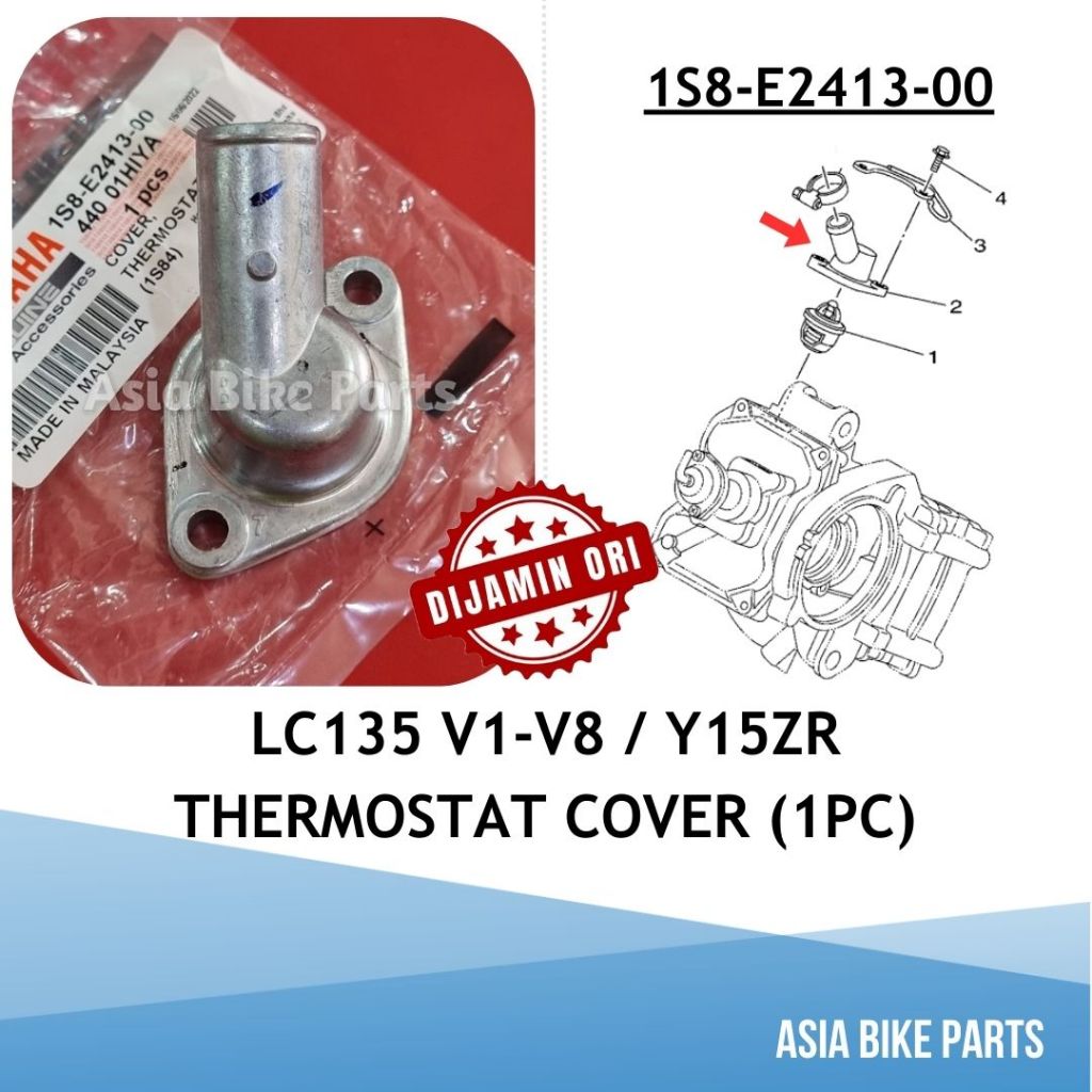 Yamaha Y15ZR Y15 V1 V2 / LC135 V1 V2 V3 V4 V5 V6 V7 V8 ฝาครอบเทอร์โมสตัท - 1S8-E2413-00 / 5YP-E2413-