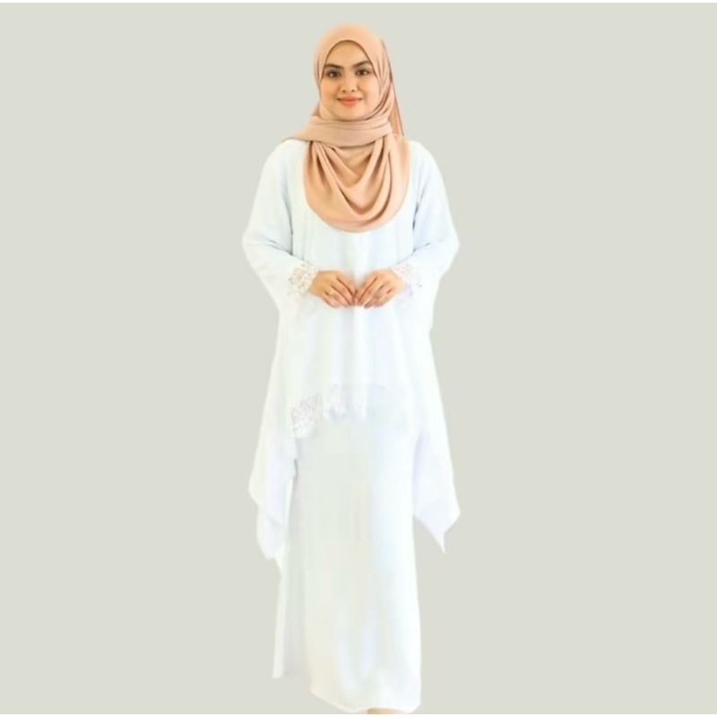 Baju Kurung Aliah ลูกไม้ New Arrival Raya Edition Italian Cey Ironless
