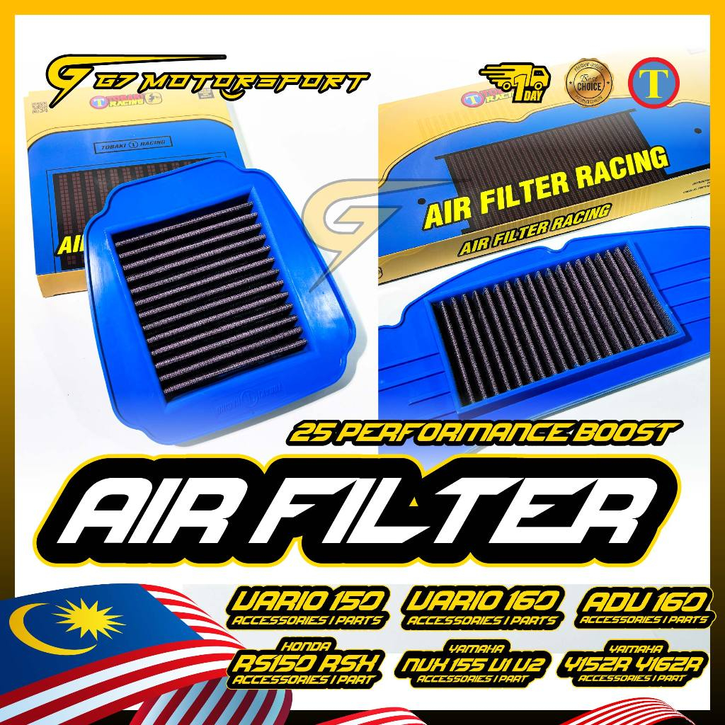 กรองอากาศ Racing TOBAKI สําหรับ RS/RSX Y15/Y16 NVXV2 VARIO150 160 ADV 160