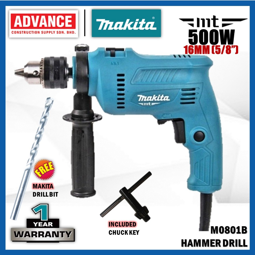 MAKITA MT SERIES M0801 / M0801B สว่านกระแทก 500W 16MM (5/8")