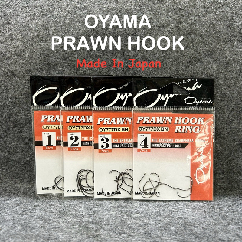 MATA OYAMA PRAWN HOOK RING OY777DX BN (ตะขอกุ้งหาง)
