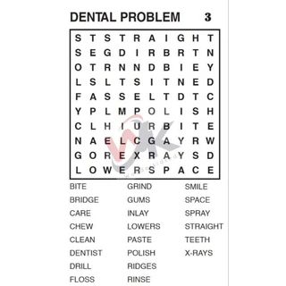 หนังสือค้นหาคําขนาดเล็ก Crossword ปริศนาสมอง Teaser เกมคํา