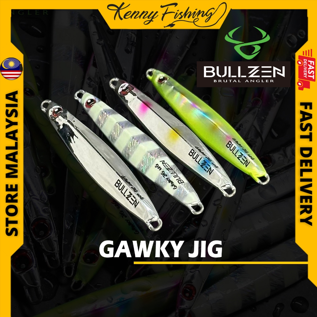 Bullzen Gawky Jig | 40g 60g 80g 100g 120g 150g | Jig Metal Jig / Fishing Jig Lure / Tenggiri Jig | B