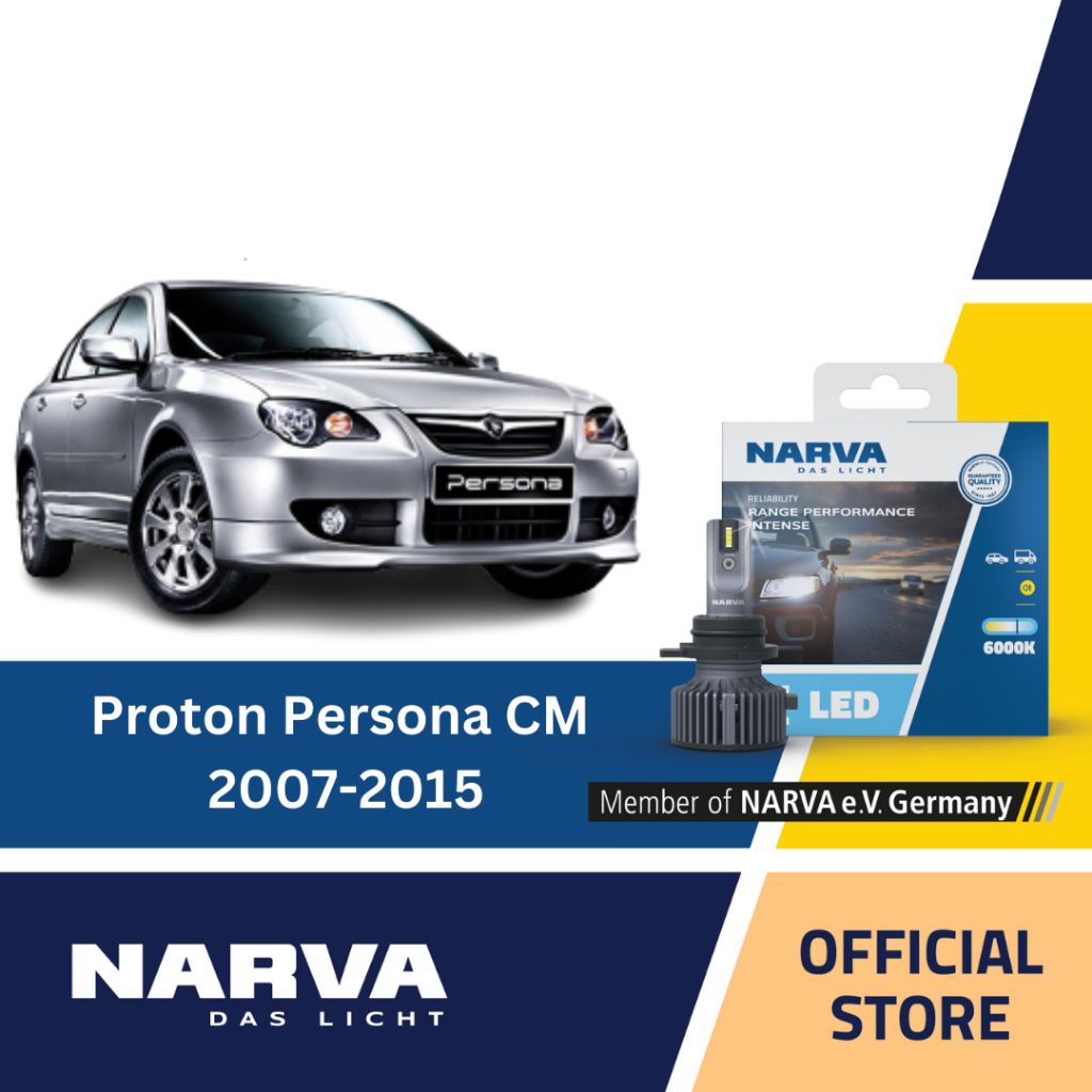 [ติดตั้งฟรี] Narva ชุดหลอดไฟฮาโลเจนไฟหน้ารถ / LED Proton Persona CM (2007-2015)