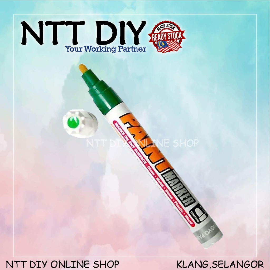 Ntt DIY ปากกาเพ้นท์ สีเขียว (ผลิตในเกาหลี)