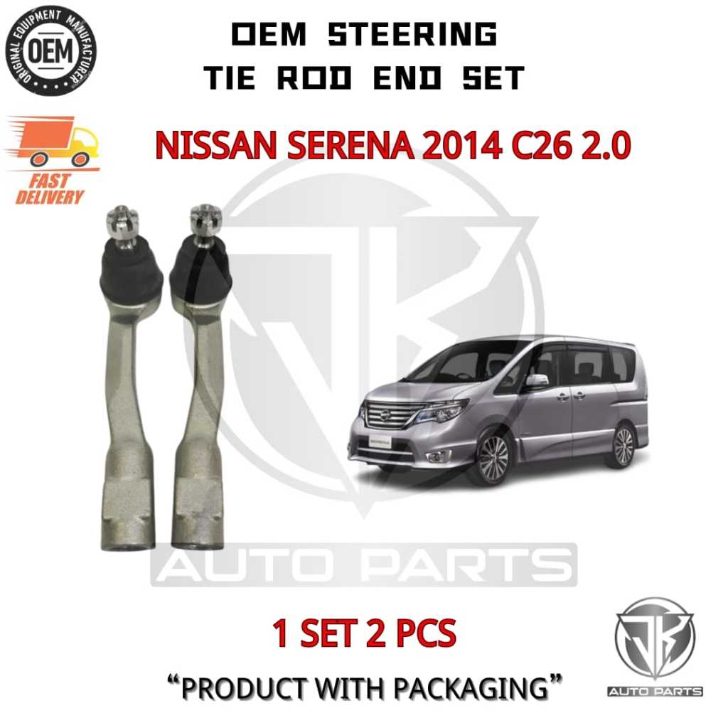 1 PAIR OEM STEERING TOTTER TIE ROD END NISSAN SERENA 2014-2018 C26 2.0 (NIE-D8620-EN00A)