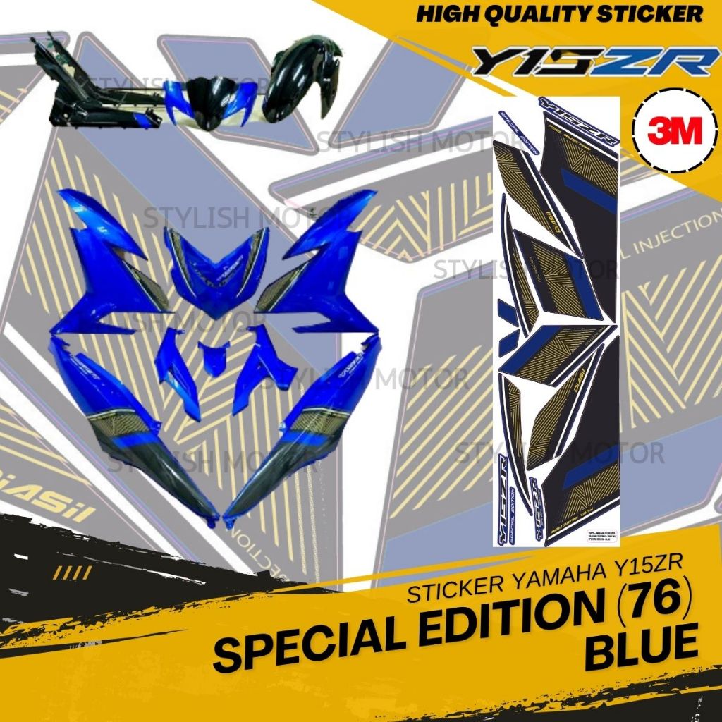 [ 3M Sticker ] Yamaha Y15zr Special Edition (76) Vpbc5 Blue Motorcycle Sticker คุณภาพสูง