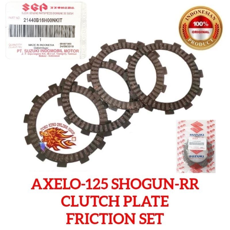 SUZUKI AXELO125 AXELO-125 SHOGUN125RR SHOGUN-RR-125 CLUTCH DISC FRICTION LINING PLC SLAC SGP