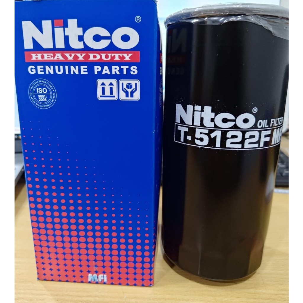 (LYW) Nissan YU41 FD46 กรองน้ํามัน O-5122F / FO-37 / 15209-0T000