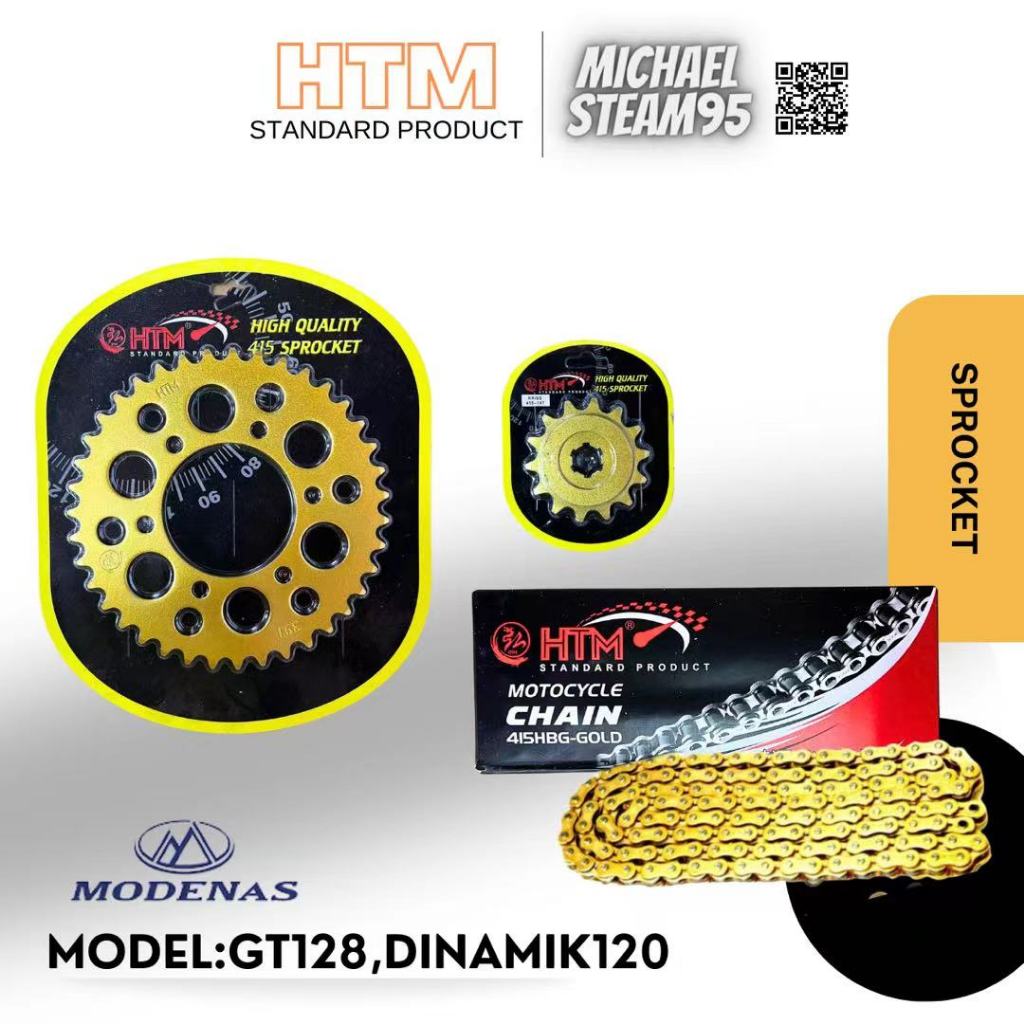 ชุดหมุน 415 ชุด DINAMIK120 GT128 DINAMIK ขนาด 415 โซ่ 415