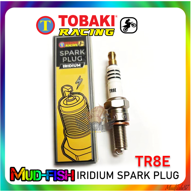 TOBAKI RACING IRIDIUM SPARK PLUG สําหรับ YAMAHA Y15ZR Y16ZR FZ150 BELANG VS125 YZF R3 R25 R15 (TR8E 