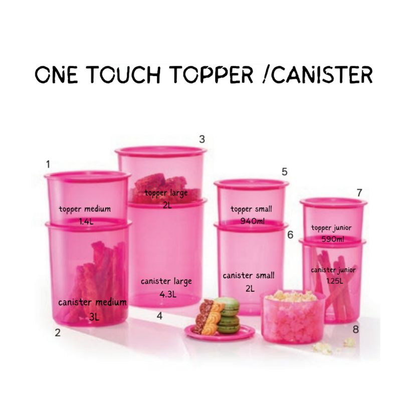 Tupperware ONE TOUCH TOPPER/CANISTER/ซอสน้ําตาล/ซอสนม