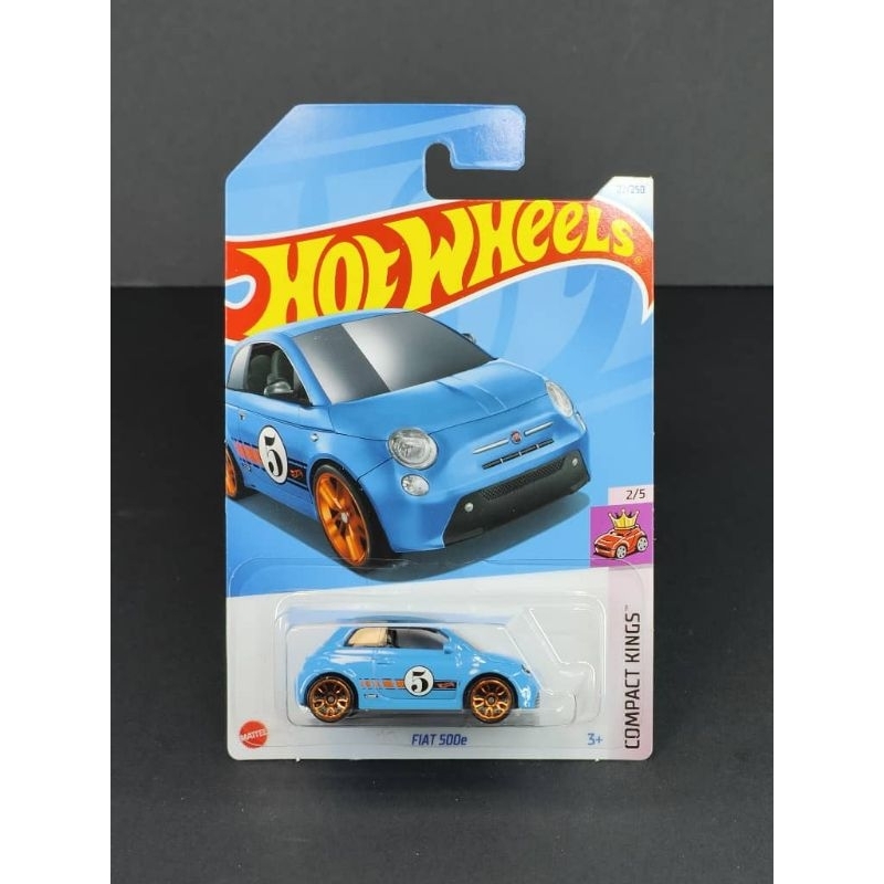 Hot Wheels Fiat 500e - สีน้ําเงิน No 5 (22/250 - 2024 - COMPACT KINGS 2/5)