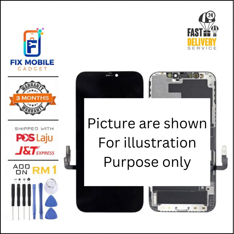 Fix Mobile Gadget เข้ากันได้กับหน้าจอสัมผัส LCD IPs12/12Pro (รับประกัน 3 เดือน)