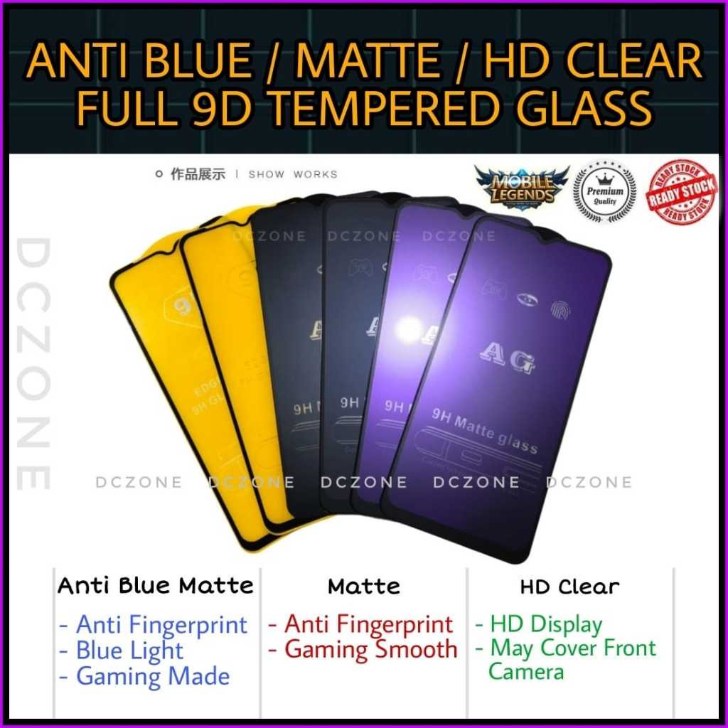 Redmi 5/Plus/5A/6/6A/7/7A/8/8A/9/9A/9C/9T/10A/10C/12/12C Anti Blue/Matte/Clear 9Dกระจกนิรภัย